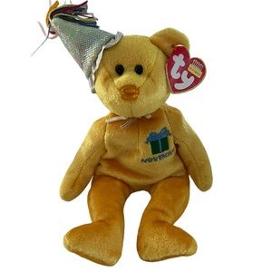 Ty Beanie Baby Retired Birthday Bear 2002 - November
